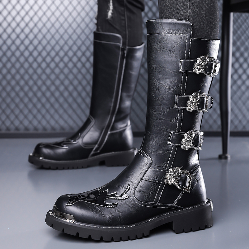 Leatherwork Designs - Sepatu Bot Panjang Kulit Desainer Baru