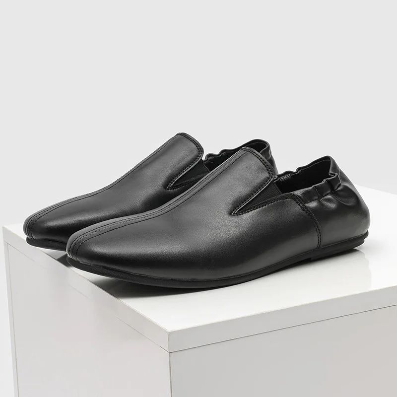 Sepatu Kasual Pria Slip On Fla - Leatherwork Designs ulasan dan harga